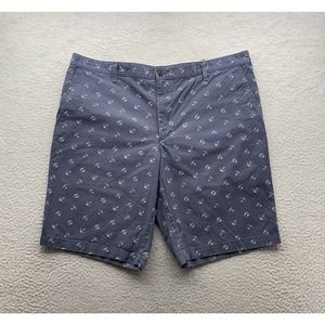Dockers Chino Shorts‎ Mens 40x10 Blue Nautical Anchors Sailing Allover Preppy